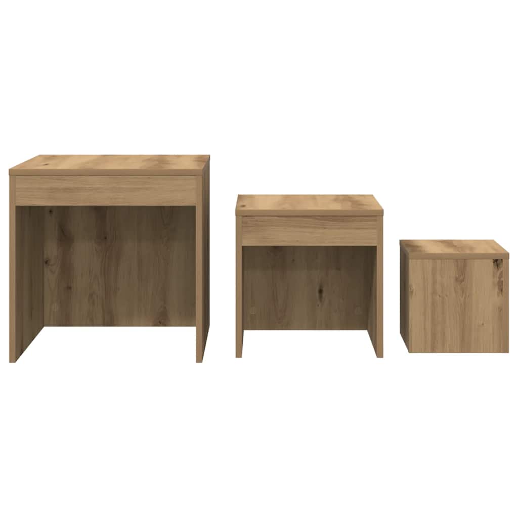 Nesting Tables 3 pcs Artisan Oak Engineered Wood